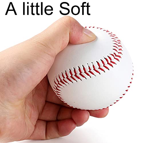 Baseball Soft Foam Blank Ball Bouncy Practice Training Tball 9 inch PU Leather Machine Pitching 8u 12u League Practice DIY Autograph Gift