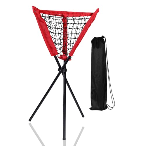 WIGERLON Baseball Caddy Softball Caddy，Pickleball Coddy Stand Tennis Balls Bucket Foldable and Portable, Easy to Install