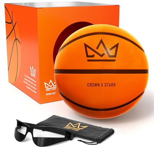 Silent Basketball Size 7 (29.5”) | 450g Quiet Basketball Dribbling Indoor Soundless Ball – Deep Grooved, Realistic Bounce Feel, Never Compressed