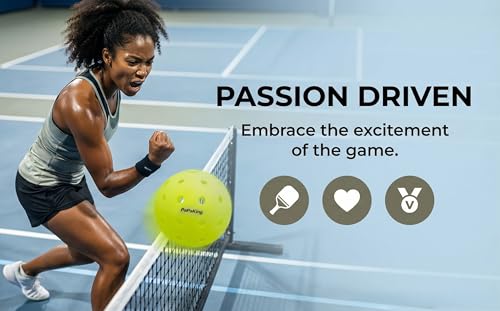 Premium Outdoor Pickleball Balls 4 Pack, 40 Holes Pickleballs with High Visibility, True Flight & Consistent Bounce, Durable Crack-Resistant Pickleball Balls for Training & Games.