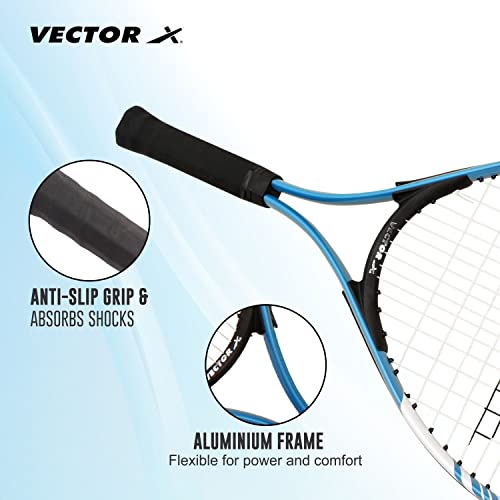Vector X VXT-520 Strung Tennis Racquet/Rackets (25-inch, 3/4 Cover)