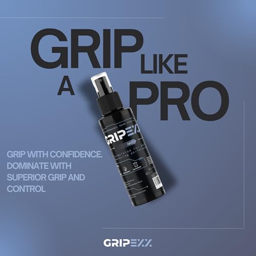 GRIPEXX Sports Hand Grip Spray (4oz)- Boost Performance, Enhance Control and Maximize Grip - for Athletes: Tennis, Football, Pole Dancing, Basketball, Baseball, Golf, etc- Natural Rosin-Based Formula