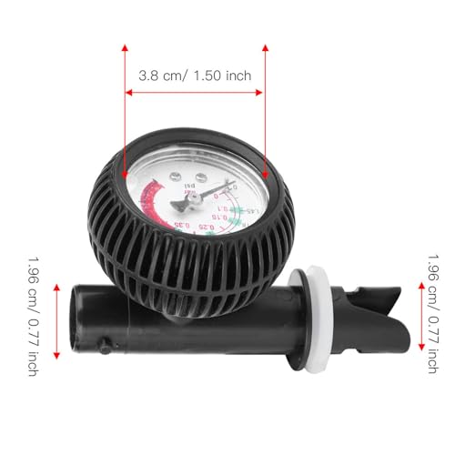 Ball Pressure Gauge, Inflatable Boat Air Gauge Inflatable Boat Barometer Pump Pressure Tester Barometer for Kayak Surfboard Raft Measuring Tool