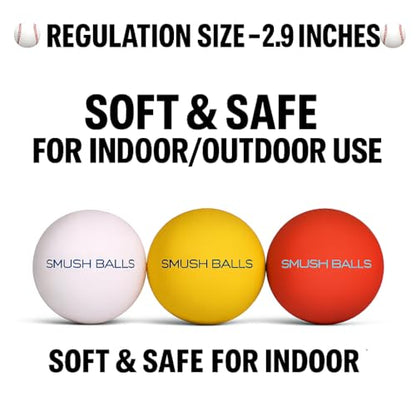 Soft Foam Baseballs, Regulation Size Training Ball for Indoor & Outdoor Batting, Throwing & Catching Practice – Safe for Windows, Youth & Adult Players