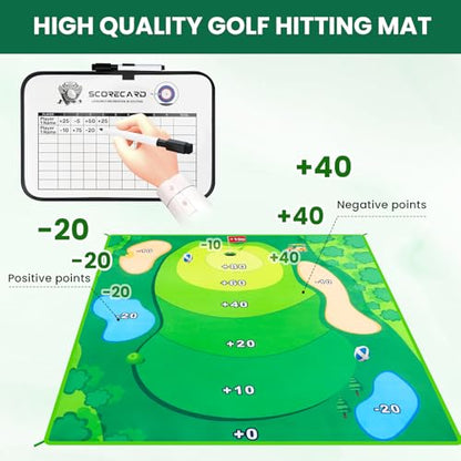 LYDARZ Battle Golf Game Set Chipping Game Practice Mat Games for Backyard Fun and Swing Training, Golf Hitting Mat Play for Golf Parties and Kids Family Activities Outdoor - size: Target Disk Pattern: 5A