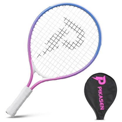 17" Kids Tennis Racket Best Starter Kit for Kids Age 4 and Under with Shoulder Strap Bag and Mini Tennis Racket Toddler Tennis Raquet - color: 19 inch PINK