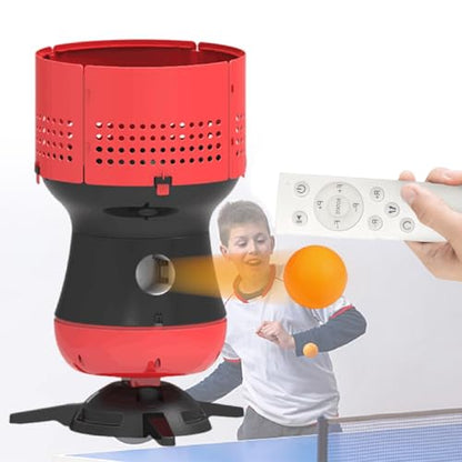Table Tennis Robot (Remote), with Removable Ball Storage, 90 Ball Reserves, Adjustable Speed+ Frequency(5 Gear), Serve Straight/Spin, for Practice/Training
