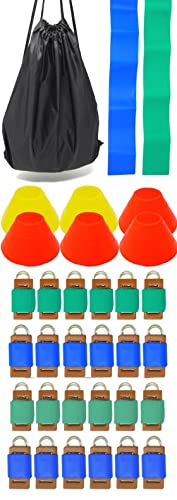 Merz67 Flag Football Set w/ 6 Cones & Travel Bag for 24 Players - size: 24 Player