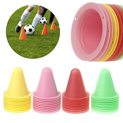 10 Pcs Skate Marker Cones Roller Football Soccer Training Equipment Marking Cup Strong and Durability
