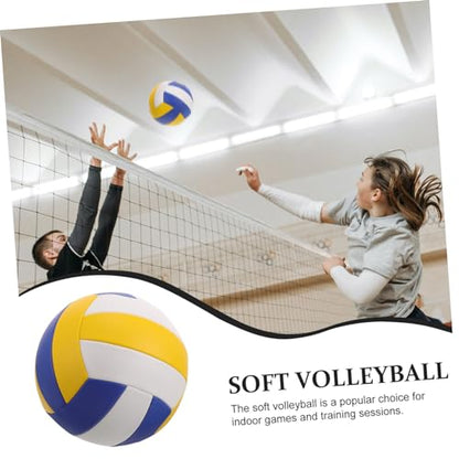 BESPORTBLE Soft Volleyball for Indoor Training Pu Inflatable Machine-Stitched for Competitive Play and Practice for Middle School Players