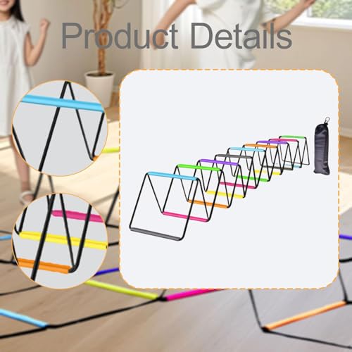 Yiju Agility Ladder Jumping Obstacles, Foldable for Kids Adults Soccer Speed Ladder Agility Training Equipment for Foot Exercise