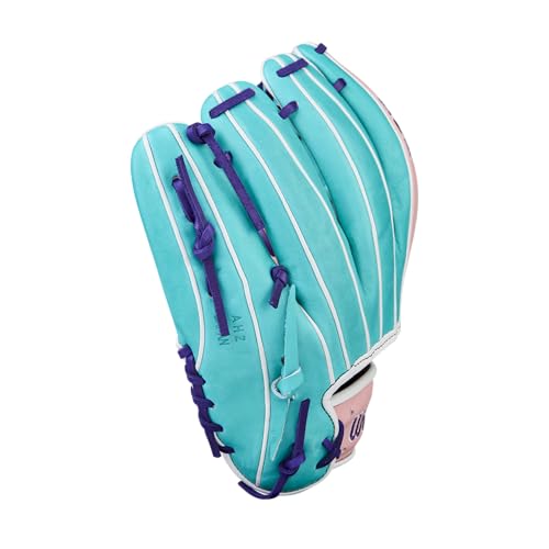 Wilson Winter 2025 A2K® Baseball Gloves - color: Teal/Pink/Purple, size: Infield - 11.5"