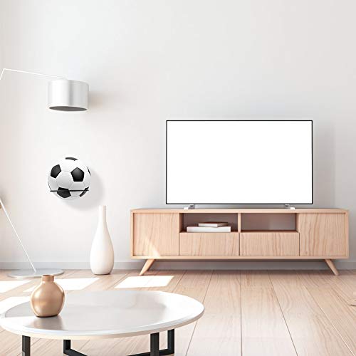2 Pack Sports Ball Holders Wall Mount Display Rack for Basketball Volleyball Rugby Soccer, Black