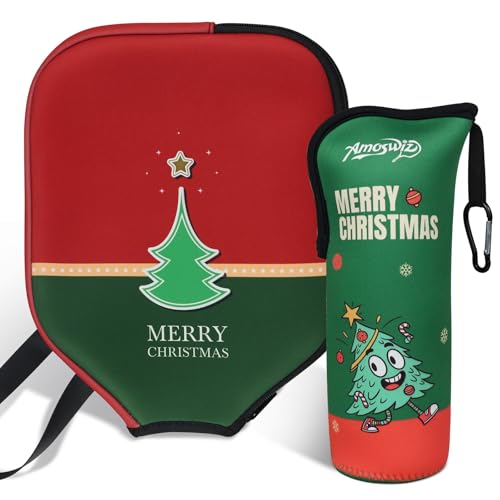 Pickleball Ball Holder - 1 Pc Pickle Ball Storage Bag, Portable Tennis Pouch with Hook for Fence, Premium Neoprene Material Bottle Holder, Pickleball Accessory Black Red Green Yellow Color - color: A pickleball cover & a ball holder Tree