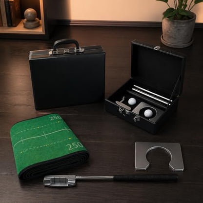 Verdant Golf Putting Practice Mat, Indoor Golf Putting Aid with Grass-likelike Feel, Portable System with Putter & PVC Box, Gifts for Men