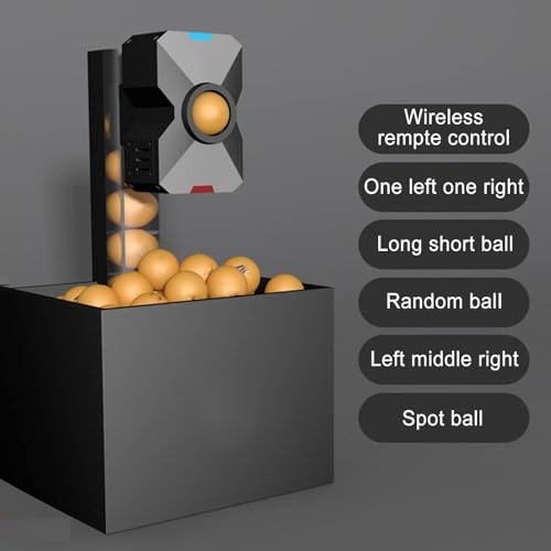 Ping Pong Robot Machine,Table Tennis Balls Serve,4-40 M/S Ping Pong Tennis Ball Launcher with Remote Control,Penalty Kick,Forehand and Backhand Practice(220V) - size: 220V