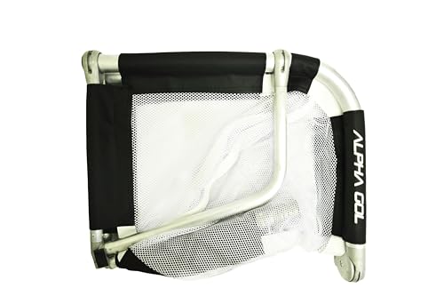 Alpha Goal - The Original All Aluminum Folding Goal with Carry Bag. Pro Grade Quick Folding Aluminum Folding Goal Bag inlcluded. Sizes 4'x2.5', 5'x3', 6'x4'. - color: Black, size: 6x4