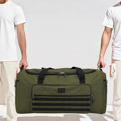 120L Extra Large Gym Duffle Bag for Men Women with Shoes Compartment Heavy Duty Tactical Sports Duffel Bag Big Football Baseball Basketball Soccer Hockey Team Equipment Bag, Green - color: Green