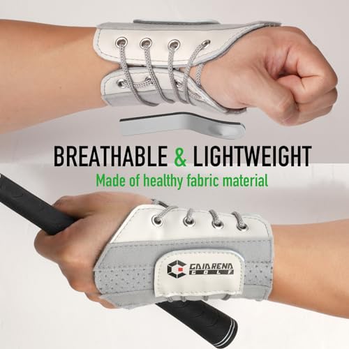 GAIARENA Golf Training Aid Wrist Hinge Trainer Brace, Effective Golf Swing Training Aids, Correct Wrist Angle Swing Posture & Develop Muscle Memory for Beginner【Patent Pending】
