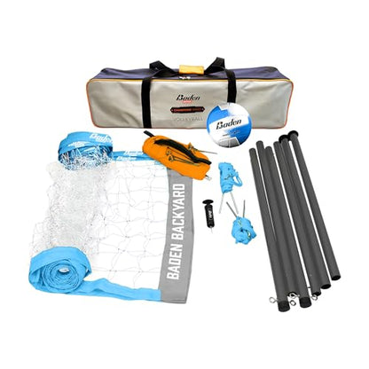Baden Volleyball Net Set, Volleyball Bag, Adjustable Poles, & Boundary Lines, Portable Volleyball Net for Backyard or Outdoor Activities for Men, Women & Kids