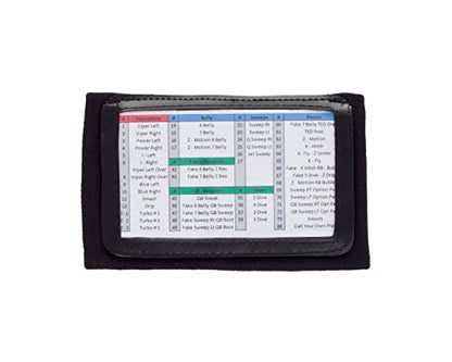 WristCoaches Football Play Wristbands - Youth Quarterback Gear - Wristband Playbook - Softball Wristbands for Signs - color: Black