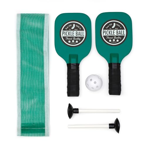 Kikkerland Desktop Pickleball Game – Indoor Tabletop Game, Mini Sports Toy – Gamenight Gifts for Family & Kids with Paddles, Net, & Ball