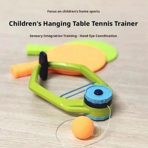 Door Pong Ball Game, 2025 Hanging Table Tennis Trainer Portable Set with Racket and Balls, Adjustable Hanging Table Tennis Trainer Exerciser for Kids.