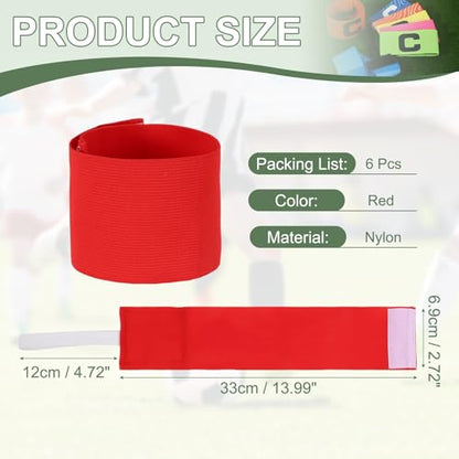 Captain Arm Bands for Soccer, Soccer Captain Armband, Elastic Protective Arm Badge Adjustable Player Bands