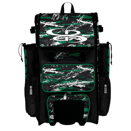 Boombah Superpack Hybrid Rolling Bat Bag - Wheeled & Backpack Version - Razor Multiple Colors