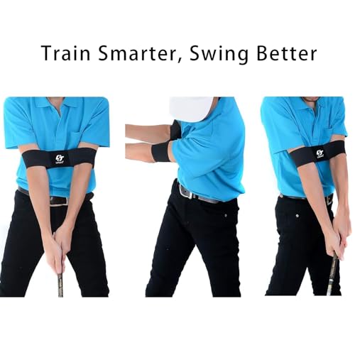 Golf Grip Trainer 2 Pack with Swing Correcting Arm Band, Golf Training Aid, Golf Grip Kit,Grip Trainer Golf Club to Help Train Correct Hand Position
