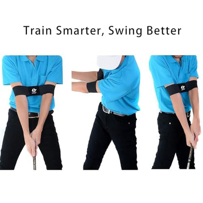 Golf Grip Trainer 2 Pack with Swing Correcting Arm Band, Golf Training Aid, Golf Grip Kit,Grip Trainer Golf Club to Help Train Correct Hand Position