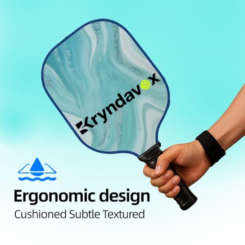 Kryndavox Pickleball Paddle Set of 1，USAPA Approved Carbon Fiber/Fiberglass Pickleball Racket for Men and Women - color: Fiberglass