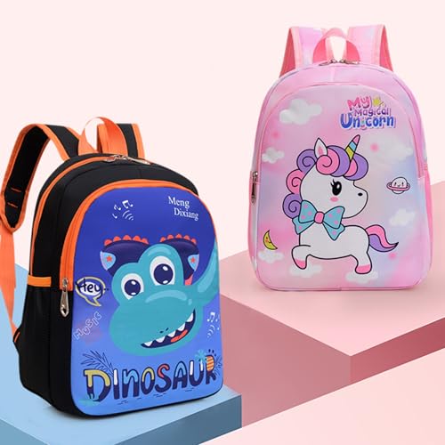 CHERUBIC Kids Toddler Cute Backpack Little Cartoon Travel Lightweight Bag Daypack For 3 Girls Boys (Dinosaur Blue) - color: Dinosaur Blue, size: Small-12"H