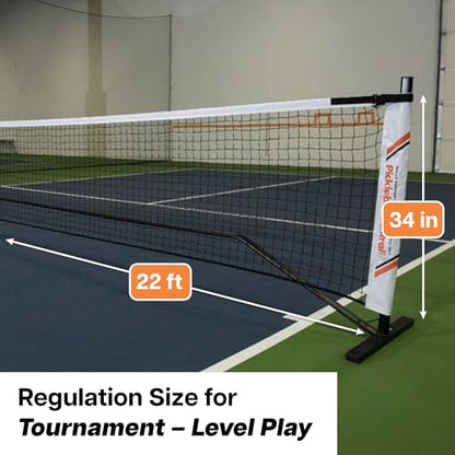 PickleballCentral Rally Pickleball Net, Portable Net System, Indoor/Outdoor, Pickleball Training Aids, Regulation Size, Alloy Steel Frame, Net and Carry Bag