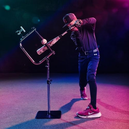 Attack Tee – Baseball & Softball Batting Swing Trainer | Adjustable Hitting Trainer 19-49" | iOS Swing Path Batting Tee