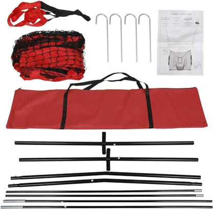 7x7ft Baseball Softball Practice Net, Portable Baseball Training Net w/Carrying Bag, Strike Zone Target for Batting Catching Pitching Hitting, for All Skill Levels - style: Baseball Net with Strike Zone
