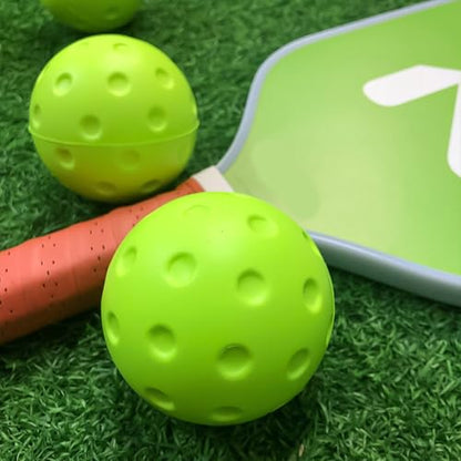 Quiet Foam Pickleballs Practice Balls Soft PU Balls Indoor & Outdoor for Reduced Noise Enduring Quiet Foam - color: Emerald green