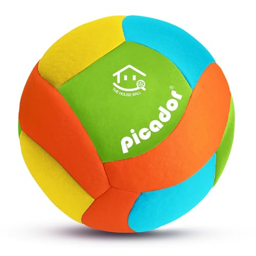 Soft Indoor Volleyball - Soft and Safe Indoor Volleyballs for Practicing Inside House and Yard, Silent Volleyball with Pump for All Ages