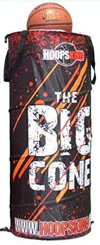 HOOPSKING Big Cone Sports Training Cone for Basketball, Soccer, Football, & Lacrosse - color: Black