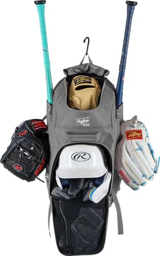Rawlings | FRANCHISE 2.0 Player's Backpack | Baseball/Softball | Rec/Travel | Multiple Styles | Baseball/Softball - color: GRAPHITE