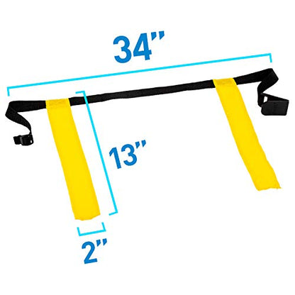 Franklin Sports Flag Football Set - 8 Player Youth Flag Football Belts - Adjustable Belts + Field Marker Included - 4 v 4 Set