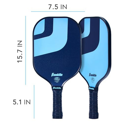 Franklin Sports Pickleball Paddle and Ball Set - (2) Fiberglass Paddles + (4) X-40 Balls - USA Pickleball (USAP) Approved - 2 Player Set