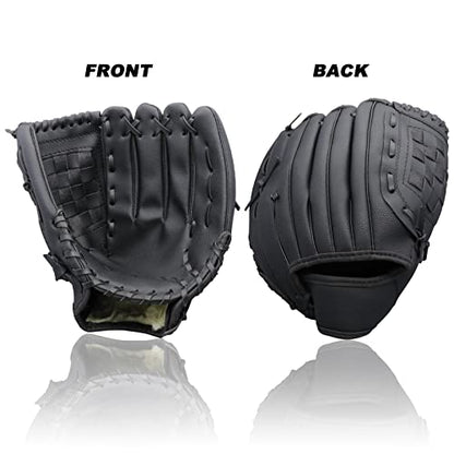 Baseball Gloves Softball Glove,12.5 Player Preferred Wear-Resistant PU Material Thicken Softball Fielding Glove,Left Hand Gloves Right Hand Throw for Youth Adult