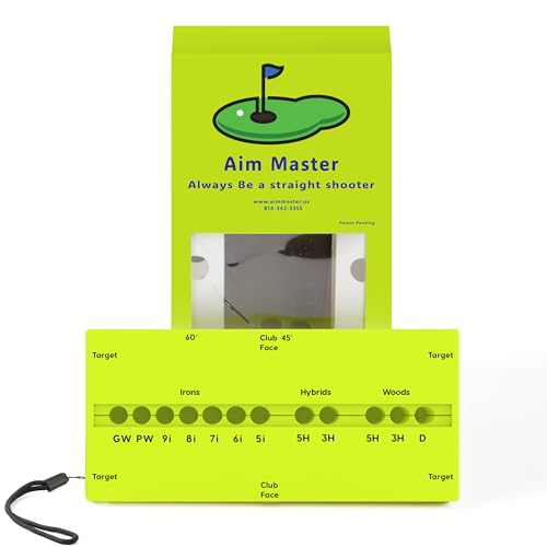Golf Swing Training Aid - Durable Alignment Stick Golf Training Aid with Lanyard, Golf Swing Trainer with Ball Positioning, Rotational & Striking Drills