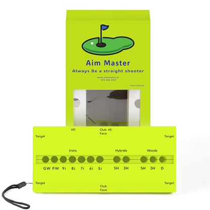 Golf Swing Training Aid - Durable Alignment Stick Golf Training Aid with Lanyard, Golf Swing Trainer with Ball Positioning, Rotational & Striking Drills