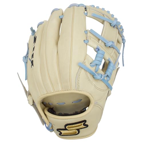 SSK Z5 Craftsman Infield Baseball Glove – 11.25” - 11.5” - 11.75” - 12” – Right & Left Hand Throw - color: Camel/Columbia - I Web, size: 11.5" - Right Hand Throw