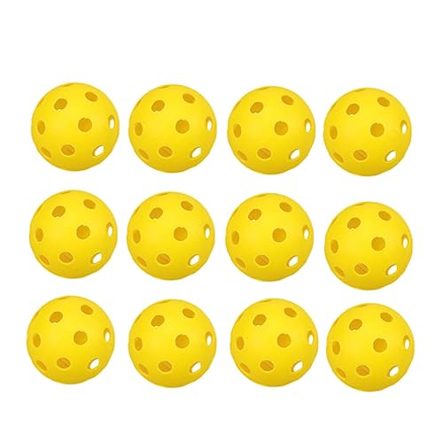 KOMBIUDA Golf for Golfing Training Golfing Hollow-Out Balls Golfing Training Balls Practice Balls Indoor Balls - color: Yellow