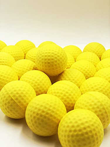 100pcs Yellow Golf PU Ball Foam Ball Restricted Flight Balls Practice Golf Training aids