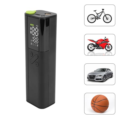 Electric Ball Pump, LED Display Soccer Ball Air Pump with Accurate Pressure Gauge, 5 Inflation Modes, Multifunctional 3 to 18psi, Compact and Portable Design, Ultra Quiet