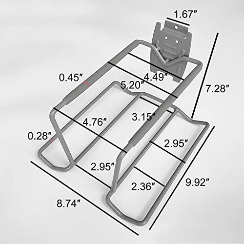 Wall Mounted Metal Tennis Racket Holder - Heavy-Duty Steel Hanging Badminton Racket Storage Rack Ping Pong Paddle Holder Holds 8 Balls 5 Racquets with Hardware and Anti-Scratch Silicone Tube